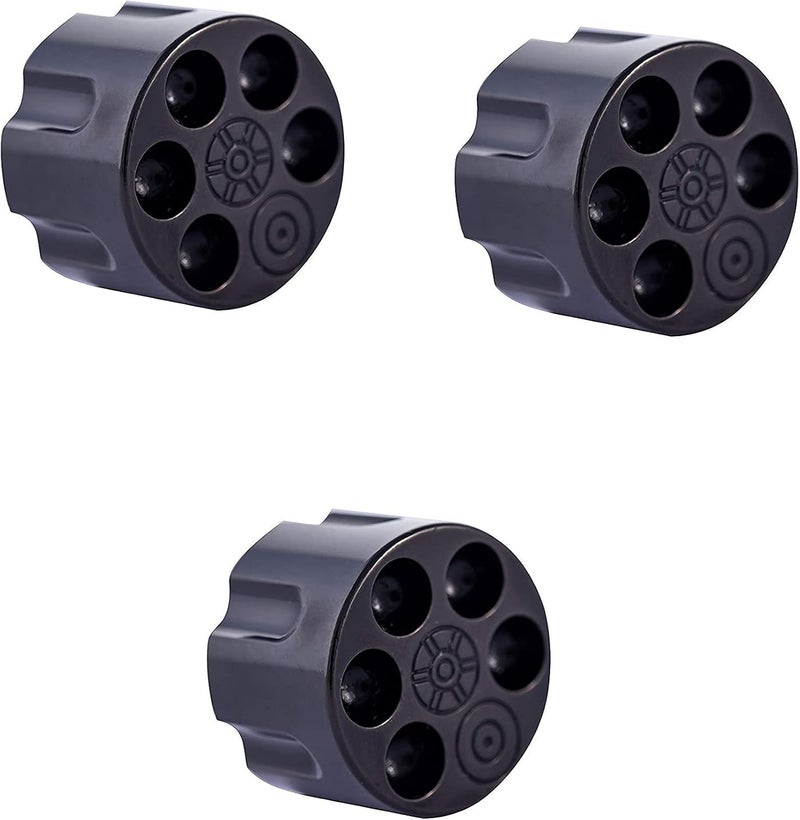 guyker 3Pcs Guitar Potentiometer Control Knobs for 6mm(0.24”) Dia. Shaft Pots - Knurled Volume and Audio Switch Knob Replacement for Electric Guitar or Precision Bass - Zinc alloy, black - Image 1